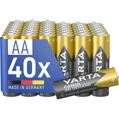 Offre limitee: VARTA Piles AA, lot de 40, Power on Demand, Alcalines, 1,5V, emballage écologique, pour accessoires informatiques, Smart Home, lampes de poche, Made in Germany de 18.99 EUR a 18.05 EUR (economie 5%)