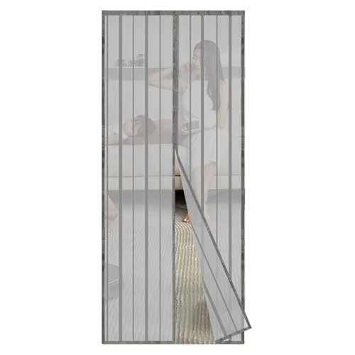 Zeitlich begrenztes Angebot: Sekey Magnet Fliegengitter Balkontür ohne Bohren, Türvorhang Fliegenschutz Schiebetür, Insektenschutz Vorhang Tür durch leichte Montage 110x220cm, Grau von 13.99 € auf 12.59 € (10% Rabatt)