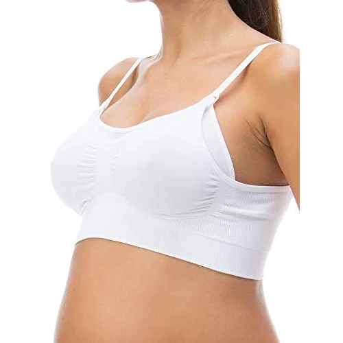 Offerta a tempo: RelaxMaternity 5703 (Bianco, L) Reggiseno maternità Allattamento Coppe apribili e Spalline Regolabili - 50% da 19.95 € a 9.95 €