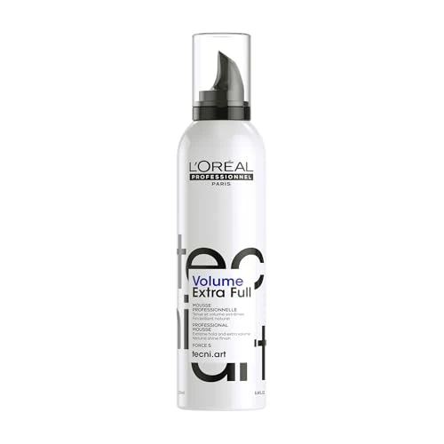 Tijdelijke aanbieding: L'Oréal Professionnel, Volumemousse, Voor Fijn en Pluizig Haar, Geeft Extra Volume en Sterke Fixatie, Verzwaart het Haar Niet, Met UV-Filters, Volume Extra Full, 250ml van 20.62 € naar 20.62 € (0.00% korting)