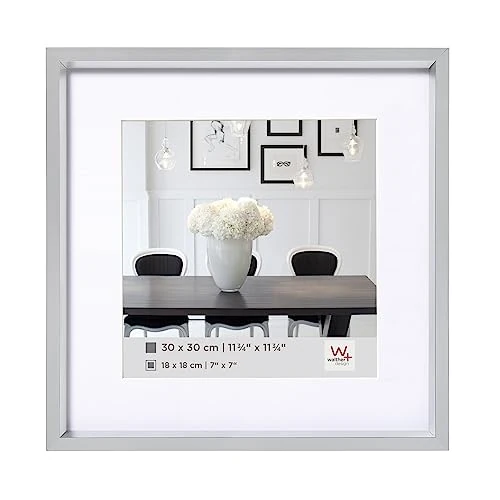 Offre limitée : walther design Walther Cadre Photo Design Argent 40 x 40 cm avec Passe-Partout, Cadre Plastique Style Acier ES440S de 26.89 € à 23.49 € (13% de remise)