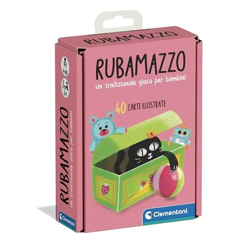 Clementoni - Rubamazzo, Mazzo di 40 Carte Illustrate con Giocattoli, Gioco Memory per Bambini 4+ Anni e Tutta la Famiglia, 2-4 Giocatori, Idea Regalo Made in Italy, Lingua Italiana, 16175