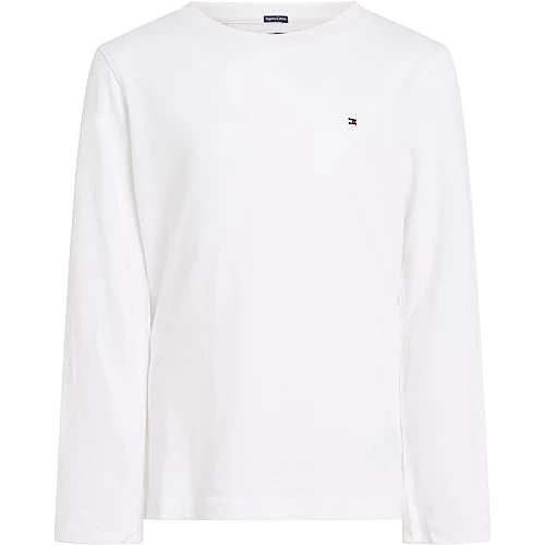 Offerta a tempo: Tommy Hilfiger Bambino Maglietta Maniche Lunghe Basic, Bianco (Bright White), 4 Anni - 24% da 24.90 € a 18.99 €