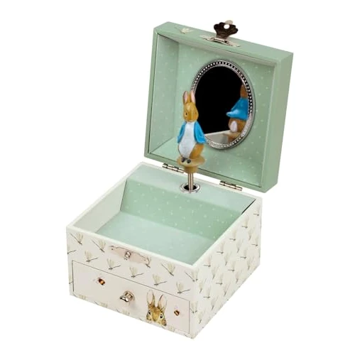 Limited offer: Trousselier Pierre Rabbit Musical Treasure Box/Jewellery Ideal Gift for Children Lullaby Music by Mozart Green from 23.95 EUR to 23.95 EUR (save 0%)