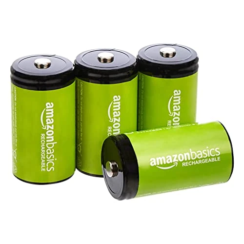 Offerta a tempo: Amazon Basics, 4 batterie ricaricabili D NiMH, 10000 mAh, ricarica fino a 1000 volte, pre-caricate - 34% da 30.69 € a 20.40 €