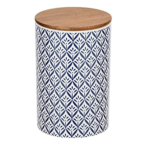 Limited offer: WENKO Lorca Storage Box with Bamboo Lid, blue, 1,45 litre from 22.99 EUR to 14.90 EUR (save 35%)