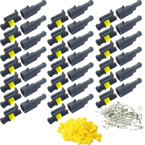 Offerta a tempo: CESFONJER Impermeabile Connettore, Elettrico Spina Maschio e Femmina, AWG Connettore impermeabile elettrico per Moto Scooter Auto Truck Marine Filo Imbracatura Prese (1 Pin × 20 set) - 0.00% da 10.99 € a 10.99 €