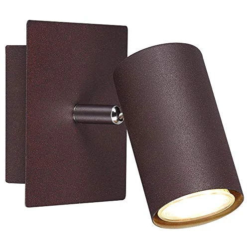 Limited-time offer: Trio Leuchten Marley 802400124 Wall Spotlight 1-Bulb Metal Rust-Coloured 1 x GU10 from 39.19 £ to 39.19 £ (save 0.00%)