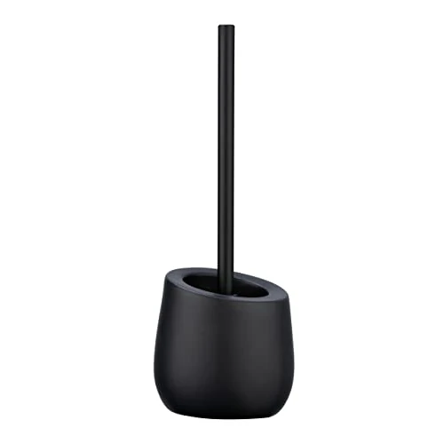 Offerta a tempo: WENKO Set scopino Badi Black, ceramica di alta qualità con finitura opaca, include scopino con testina in silicone ed effetto antiaderente - 16% da 24.99 € a 20.99 €