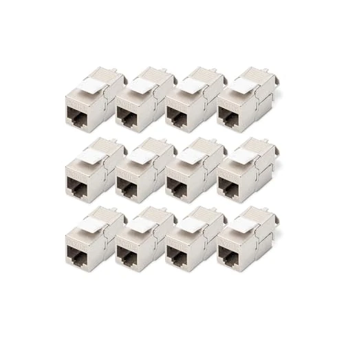 Offre limitée : DIGITUS Module Keystone Cat 6A – 12 pièces – blindé – 500 MHz 10Base-T | Sans outil – LSA – PoE++ – AWG 26-22 – Prise RJ45 – 10 Gbit/s – Pour boîtiers de raccordement et panneaux de brassage de 41.46 € à 41.46 € (0.00% de remise)