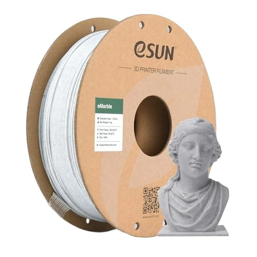Limited-time offer: eSUN Marble PLA Filament 1.75mm, Marble Color 3D Printer Filament PLA, Dimensional Accuracy +/- 0.05mm, 1KG Spool (2.2 LBS) 3D Printing Filament for 3D Printers from 17.09 GBP to 16.23 GBP (save 5%)