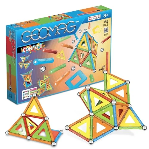 Geomag Confetti Magnetyczna gra konstrukcyjna, wielokolorowa, 68 sztuk