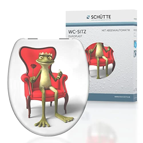 Limited-time offer: SCHÜTTE Frog King 82190 Duroplast Toilet Seat with Soft-Close Mechanism from 43.00 £ to 21.77 £ (save 49.37%)