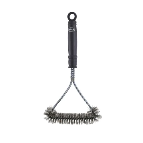 Offerta a tempo: RÖSLE Spazzola per la Pulizia della griglia di Cottura, Pregiata Spazzola per Griglie di Cottura in Acciaio Inox, Cromo e Smalto, setole in Acciaio Lunghezza, 30 cm - 45% da 12.95 € a 7.12 €