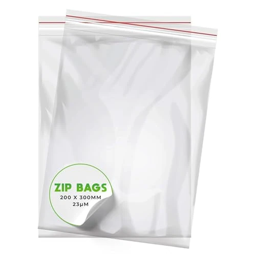 Offre limitée : V1 TRADE Sachets Plastiques Transparent Zip 100 Pièces 200x300mm de 12.99 € à 12.99 € (0.00% de remise)