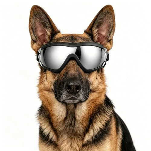 Zeitlich begrenztes Angebot: NAMSAN Hundebrille für mittelgroße bis große Hunde, UV-Sonnenbrille, Winddicht, staubdicht, schneefest, mit elastischen Bändern von 13.17 € auf 13.17 € (0.00% Rabatt)