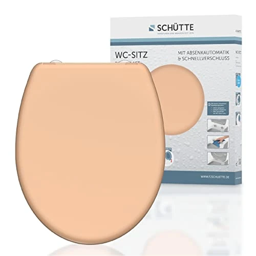 Tijdelijke aanbieding: SCHÜTTE Wc-bril Duroplast BEIGE, toiletbril met softclosemechanisme en snelsluiting voor eenvoudige reiniging, maximale belasting van de wc-bril 150 kg, beige 82305 van 27.90 € naar 27.90 € (0.00% korting)