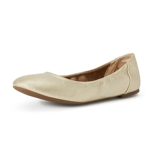 Limited-time offer: Amazon Essentials Women's Slip-On Ballet Flat Ballerina Shoes, Gold, 9 UK Wide from 17.90 £ to 17.40 £ (save 3%)