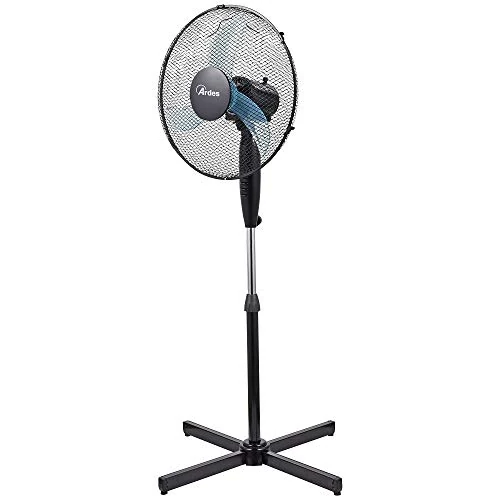 ARDES - AR5AM40P Ventilador de Pedestal con Telemando y Temporizador Silencioso y Potente 3 Aspas 40 cm Oscilatorio con Altura e Inclinación Regulable Ventilador de Pie Ardes 3 Velocidades
