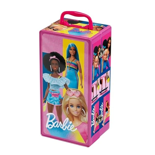 Theo Klein 5801 Valigia Guardaroba Barbie, con Barre Appendiabiti e scaffali, Accessori Inclusi, Multicolore, Giocattoli per Bambini dai 3 Anni in su