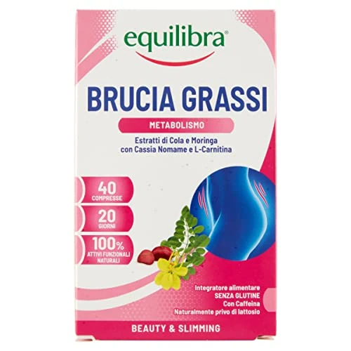 Offerta a tempo: equilibra Integratori Alimentari, Perdita di Peso Bruciagrassi, Integratore per l'Equilibrio del Peso Corporeo, Azione Tonica, Stimola il Metabolismo, Senza Glutine, 40 Compresse — 25% da 11,29 € a 8,49 €