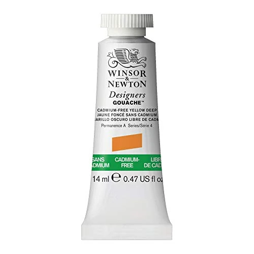Offerta a tempo: Winsor & Newton Designers Gouache, vernici fine per artisti, Pigmenti di qualità, copertura ottimale, Qualità d'archivio, Tubo da 14 ml - GIALLO SCURO PRIVO DI CADMIO - 0.00% da 7.71 € a 7.71 €