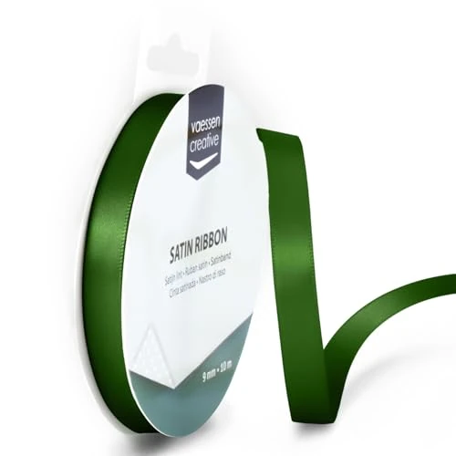 Limited-time offer: Vaessen Creative Double Satin Ribbon, Dark Green, 9 mm from $20.23 to $20.23 (save 0.00%)