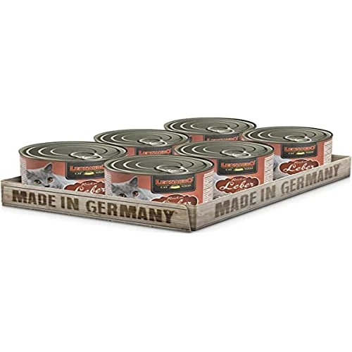 Leonardo Mokra karma [6x200g bogata w wątrobę] mokra karma bez zbóż dla kotów | Kompletna mokra karma w puszkach