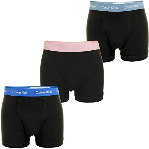 Offerta a tempo: Calvin Klein - Boxer - Uomo (3-PK) (Black - Prov Blue/Pink/Classic Blue) S - 73.4% da 95.22 € a 25.33 €