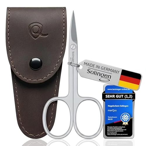 Oferta limitada: marQus Tijeras de uñas prémium Solingen/Alemania - Extra afiladas con hoja curvada y funda - Para uñas de las manos y los pies - También apta para zurdos de 14.99 € a 14.99 € (ahorro 0.00%)