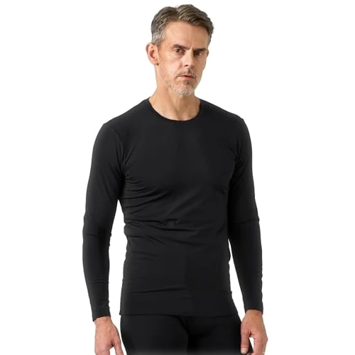 LAPASA Męski podkoszulek termiczny, bielizna termiczna, górna część bielizny funkcyjnej (M09 Warm / M55, 2 szt. w opakowaniu, ocieplacz / M26, 1 szt. w opakowaniu, ekstra ciepły), M