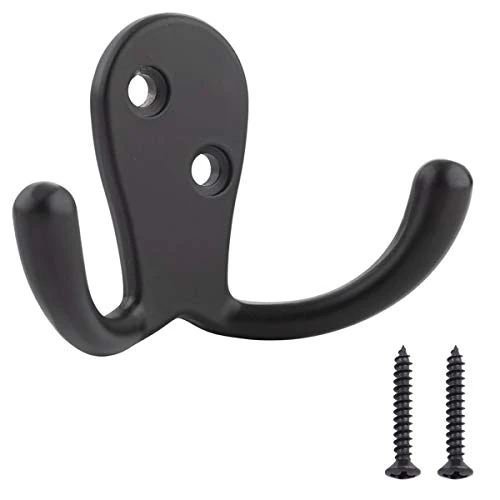 Offerta a tempo: Amazon Basics Curvato ganci per accappatoio, piatto, AB4900-FB, Set da 5, Nero Opaco - 31% da 12.93 € a 8.90 €