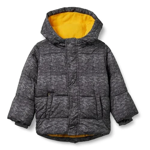Zeitlich begrenztes Angebot: Amazon Essentials Jungen Warme Winter Pufferjacke mit Kapuze, Dunkelgrau Meliert, 4 Jahre von 24.10 € auf 11.84 € (51% Rabatt)