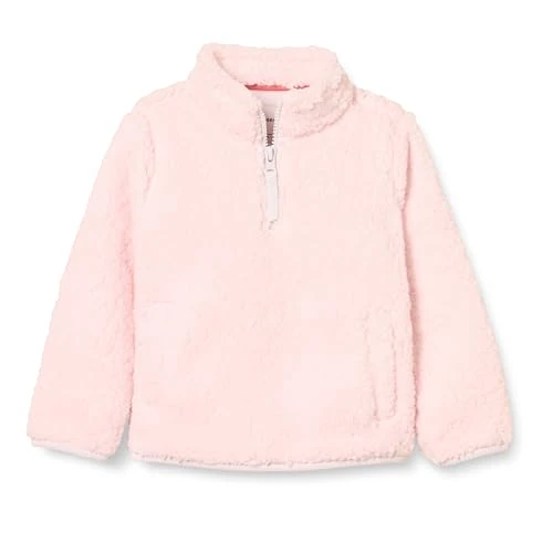 Amazon Essentials Sherpa-fleece jas met kwartrits voor meisjes, lichtroze, X-Small