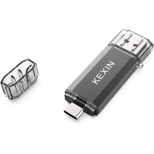 Limited-time offer: KEXIN USB C Flash Drive 128GB USB 3.0 Dual OTG USB C Memory Stick USB Stick Type C Thumb Drive Pen Drive for PC Tablet Laptop TV Car Smartphones (Huawei Honor Samsung Xiaomi) Black from 17.99 £ to 17.99 £ (save 0.00%)