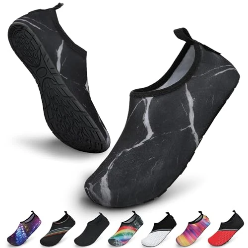 Offerta a tempo: SAGUARO Scarpette Scoglio Uomo Donna Scarpe da Sport Acquatici Barefoot Scarpe da Piscina Spiaggia Canottaggio Mare Fiume Nuoto Surf Vela Calzini per Immersione (Nero,38/39 EU) - 15% da 18.99 € a 16.14 €