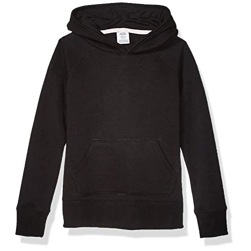 Amazon Essentials Sudadera con Capucha Niña, Negro, 3 años