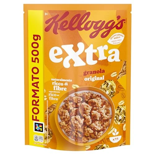 Kellogg's Cereali Extra | Gusto Classico | Granola con Avena Croccante | Confezione Singola da 500g (1 x 500g)