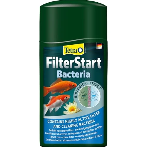 Tetra Pond FilterStart – Miscela Altamente Attiva di batteri filtranti e depuratori, prolunga Gli intervalli di Pulizia del Filtro del laghetto, 1 L