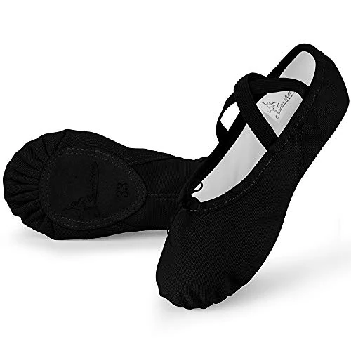 Offerta a tempo: Soudittur Scarpe Danza Classica Tela Scarpette Ballo Mezze Punte Scarpe da Ballerina — 5% da 12,48 € a 11,85 €