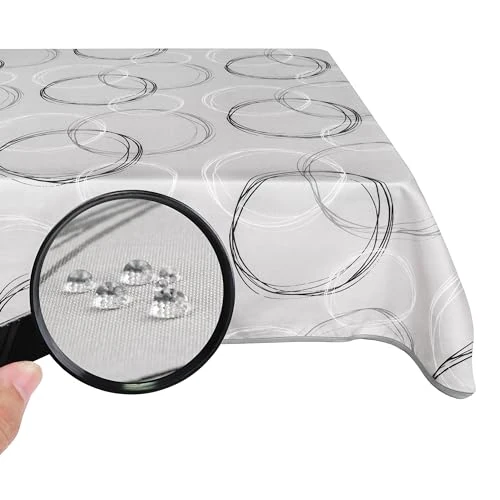 Oferta limitada: Valia Home Mantel Recubrimiento de teflón para Interior y Exterior en 6 diseños | Mantel Lavable repele el Agua y la Suciedad Gracias al Efecto Loto | 130 x 160 cm Gris de 19.99 EUR a 10.99 EUR (ahorro 45%)