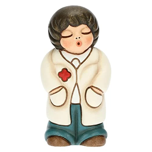 Offerta a tempo: THUN, Bomboniera Bimbo Dottore con Camice in Ceramica Decorata a Mano, Simbolo di Passione e Dedizione, Linea Bomboniere, 3.5x3x7 cm h - 42% da 18.90 € a 10.99 €