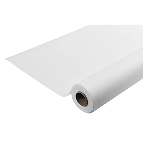 Limited-time offer: Disposable spun bound nonwoven tablecloth - Roll 1.20 M wide X 50.4 M long Pre-cut every 1.20 M - Tear-proof, water-repellent and wipe able material - white from 48.00 £ to 9.55 £ (save 80.1%)