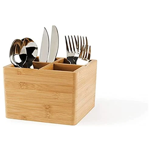 Limited offer: Excelsa Elegance Cutlery Holder, Bamboo, Brown, 4 Compartments from 39.80 EUR to 25.32 EUR (save 36%)