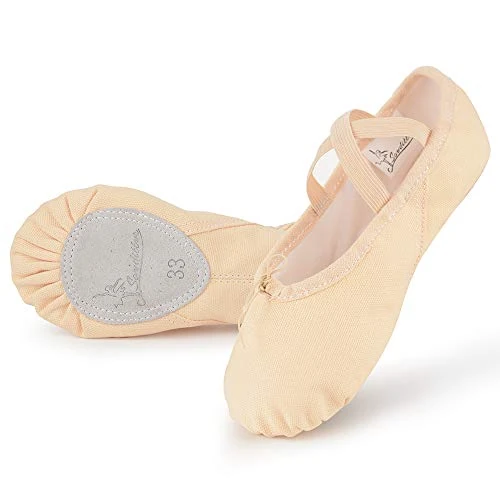 Offerta a tempo: Soudittur Scarpe Danza Classica Tela Scarpette Ballo Mezze Punte Scarpe da Ballerina — 5% da 12,48 € a 11,85 €