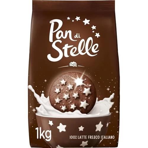 Offerta a tempo: Pan di Stelle Biscotti Frollini con Cacao, Cioccolato e Latte Fresco Italiano, Colazione Ricca di Gusto, 1 Kg - 40% da 5.70 € a 3.41 €
