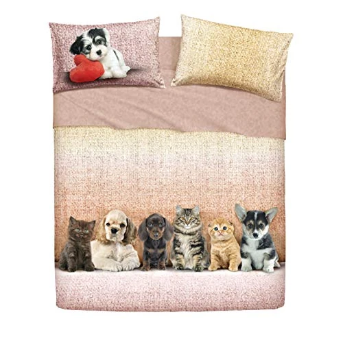 Limitiertes Angebot: Bassetti Bettwäsche-Set für Doppelbett, Linie Natur, 100 % Baumwolle, hergestellt in Italien von 77.95 EUR auf 77.95 EUR (Spare 0%)
