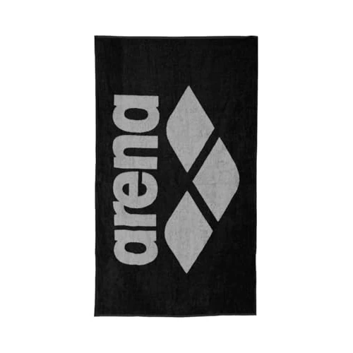 ARENA unisex adult Cotton POOL SOFT TOWEL, Black-grey, One Size UK