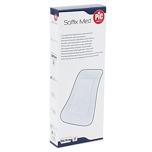Offerta a tempo: Pic Solution Soffix Med Cerotto Post-Operatorio Ultra Delicato, 30 Cm Lunghezza X 10 Cm Larghezza 25 Pezzi - 10 Gr - 57% da 13.98 € a 5.99 €