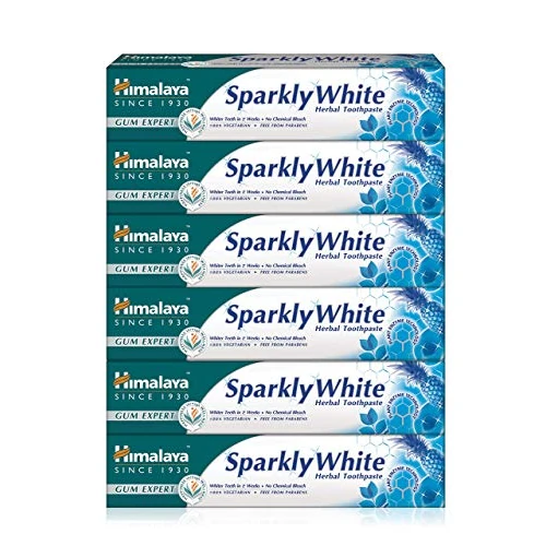 Tijdelijke aanbieding: Himalaya Sparkly White Kruiden Tandpasta, 75ml… (3 Pack) van 17.38 EUR naar 9.04 EUR (korting 48%)